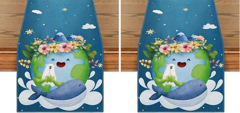 Earth Day Decorations Earth Day Table Runner Earth Day Party Favors Environmental Decorations and Supplies for Home Party Table in Kuwait