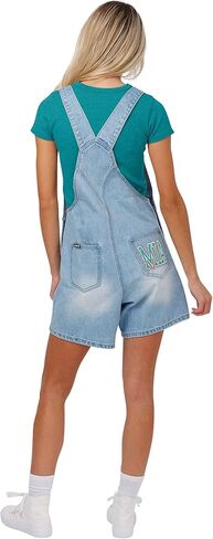 شورت نسائي من FOCO NFL Foco Nfl Big Logo Denim Bib Shortalls in Kuwait