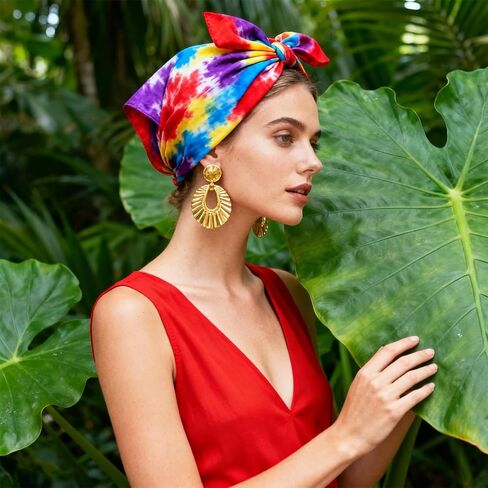 24 PCS Solid White Color Bandanas for Tie Dye, DIY Blank Bandanas, 21" x 21", Extra Large Head Wrap Handkerchief Neck Scarf in Bulk in Saudi Arabia