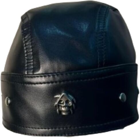 Biker Cap for Women Leather - Adjustable Motorcycle Skull Cap, Stylish Biker Doo Rag Headwrap for Riding & Outdoor Activities in Saudi Arabia