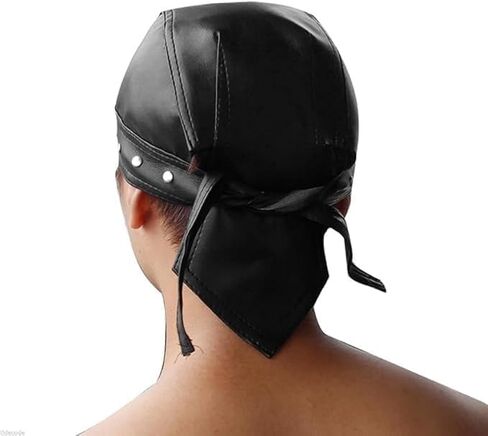 Biker Cap for Women Leather - Adjustable Motorcycle Skull Cap, Stylish Biker Doo Rag Headwrap for Riding & Outdoor Activities in Saudi Arabia