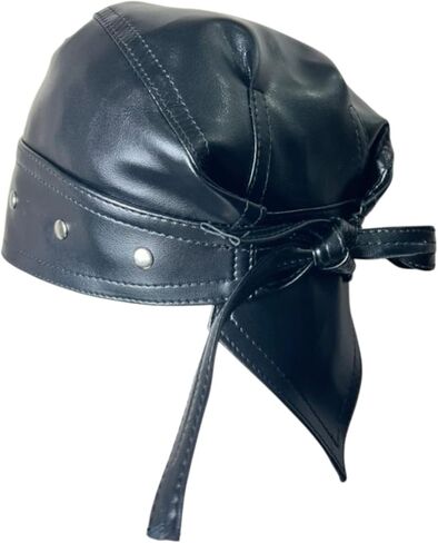 Biker Cap for Women Leather - Adjustable Motorcycle Skull Cap, Stylish Biker Doo Rag Headwrap for Riding & Outdoor Activities in Saudi Arabia