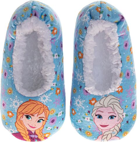 Josmo Slipper Socks for Girls - Plush Soft Cozy SlipOn Sock Slippers with Grip - Stitch Minnie Disney Princesses (Sizes: 5-10 Toddlers / 11-13 Little Kid / 1-5 Big Kids) in Kuwait