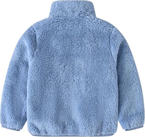 Girls Fleece Jacket Toddler Kids Fuzzy Sherpa Winter Warm Coats Trendy Casual Zip Up Cute Jackets with Pockets in Saudi Arabia