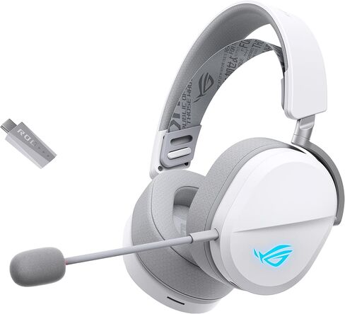 ASUS ROG Pelta Wireless Gaming Headset (BT, ROG SpeedNova 2.4GHz, USB-C, Lightweight 309g, 50mm ROG Titanium-Plated Drivers, 10mm Super-Wideband Mic, RGB, 70HR Battery, for PC, Switch, PS5)- Black in Saudi Arabia