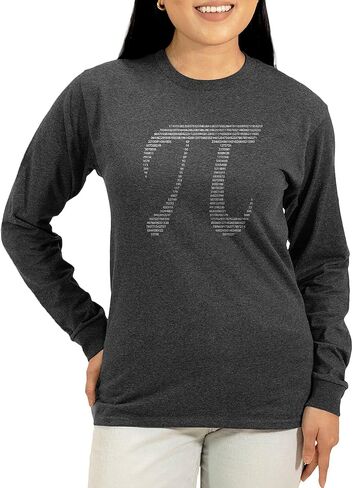 CafePress Pi Symbol W/Numb Women's Long Sleeve Dark T Shirt Women's Long Sleeve Crew Neck T-Shirt in Saudi Arabia