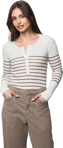 Splendid Womens Thermal Forever Stripe Henley in Saudi Arabia