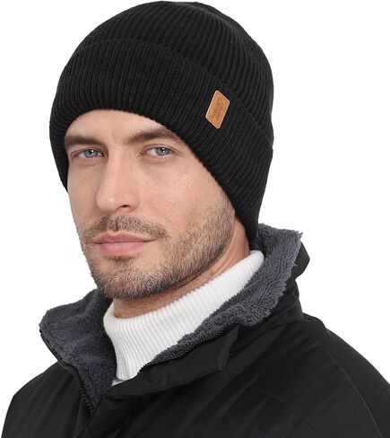 Wmcaps Merino Wool Fleece Lined Beanie Winter Hats for Men Women, Warm Thermal Kint Cap for Outdoor in Saudi Arabia