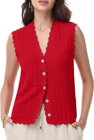 العصرية سترة سترة الهراء متماسكة سترة سترة الخامس الرقبة سترة سترة عادية بلوزات بلا اكمام لطيف كشكش سترة in Kuwait