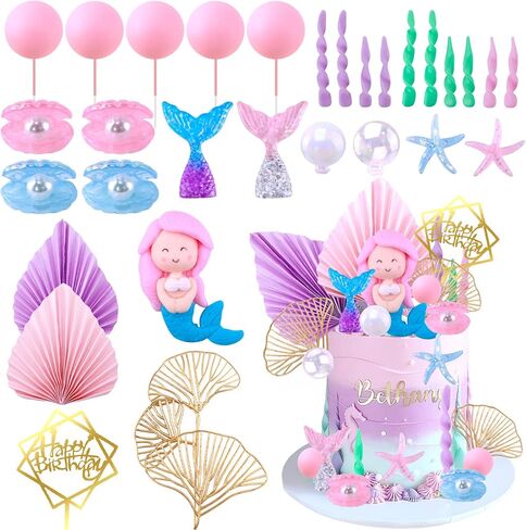 MEMOVAN Shark Cake Toppers 9pcs, Shark Birthday Cake Cupcake Topper Mini Toy Figurines, Cake Decoration for Under the Sea Ocean Shower Party Supplies in Saudi Arabia