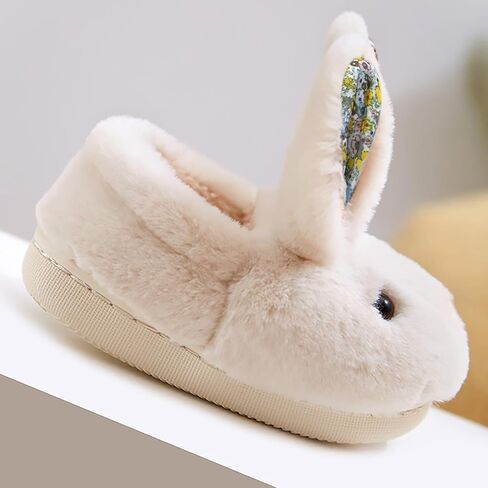Toddler Slippers Girls Boys Kids Bunny House Slipper Winter Cute Rabbit Slippers Warm Soft Plush Fuzzy Non-Slip Animal Cartoon Slipper in Saudi Arabia