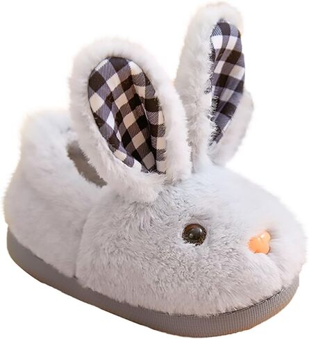 Toddler Slippers Girls Boys Kids Bunny House Slipper Winter Cute Rabbit Slippers Warm Soft Plush Fuzzy Non-Slip Animal Cartoon Slipper in Saudi Arabia
