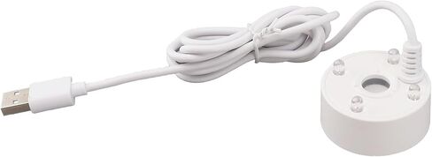 آلة ضباب صغيرة، صانع رذاذ ضباب صانع رذاذ أضواء LED ملونة USB صانع رذاذ لخزانات الأسماك والمزهريات وتزيين الصخور (أسود) in Saudi Arabia