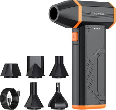 Compressed-air-Duster-Mini-Jet-Blower-Keyboard Cleaner-air Blower 300000 RPM -10000mAH-Replace can of air-car air dusters-Electric pc Duster-Turbo Fan-Cordless Cleaning Kits (Black) in Kuwait
