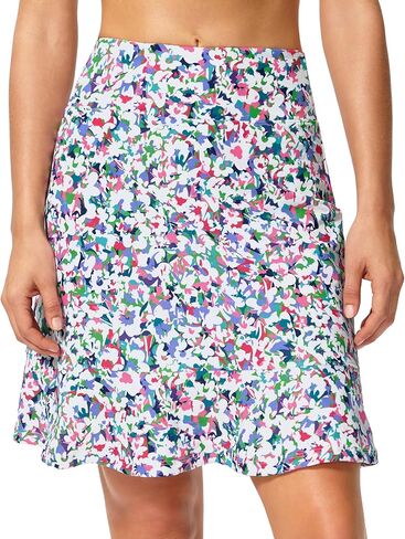 Viodia Women's 20'' Long Swim Skirt High Waisted Ruffle Skort Modest Swimsuits Knee Length Bottoms Tankini with Skirts in Saudi Arabia