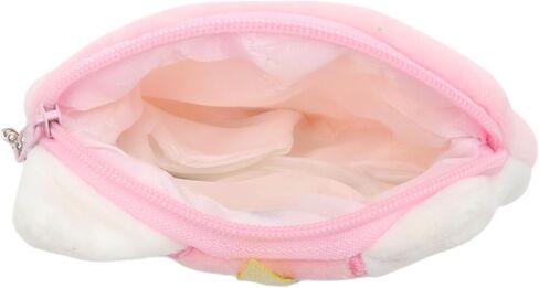 Generic 1Pcs Money Pouch Unicorns Print Mini Wallet Plush Fabric Pink 11x10cm in Saudi Arabia