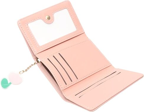 1Pcs Pouch for Money Floral Print Card Holder PU Leather Pink 10.8x8.1cm in Saudi Arabia