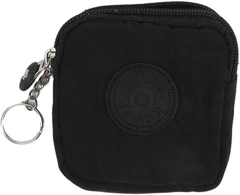 Wear-resistant Wallet Money Bag for Child Canvas Money Coin Purse Durable Waterproof with Key Ring Credit Card Holder Black in Saudi Arabia