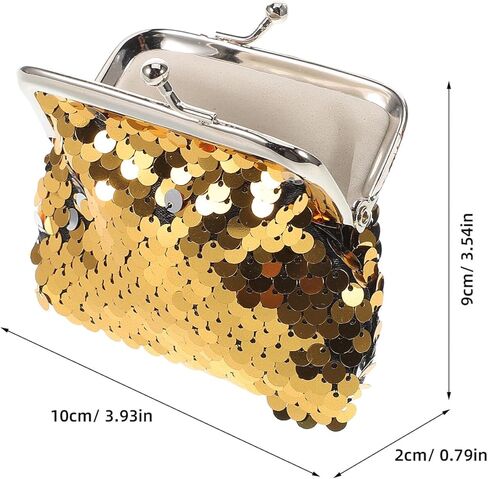 Fashionable Mini Reversible Sequin Coin Purse for Boys and Glittery Handbag Flip Sequins for Doll Accessories Party Favor Pouch in Saudi Arabia