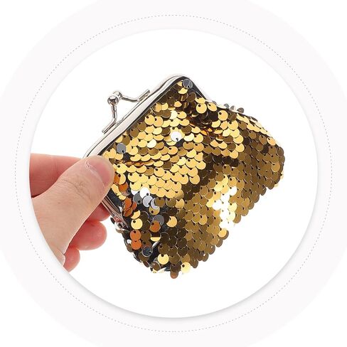 Fashionable Mini Reversible Sequin Coin Purse for Boys and Glittery Handbag Flip Sequins for Doll Accessories Party Favor Pouch in Saudi Arabia