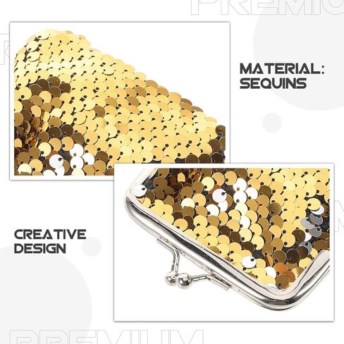 Fashionable Mini Reversible Sequin Coin Purse for Boys and Glittery Handbag Flip Sequins for Doll Accessories Party Favor Pouch in Saudi Arabia