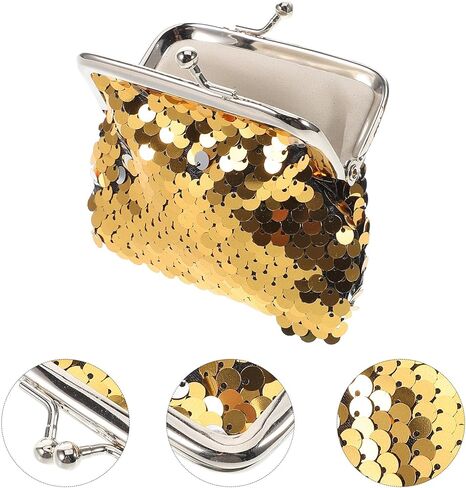 Fashionable Mini Reversible Sequin Coin Purse for Boys and Glittery Handbag Flip Sequins for Doll Accessories Party Favor Pouch in Saudi Arabia