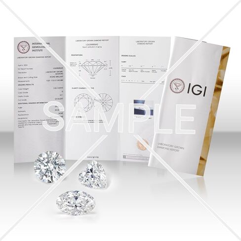 أقراط Gem Stone King 2.00 Cttw IGI المعتمدة من Lab Grown Diamond المتدلية للنساء من الذهب الأصفر عيار 14 قيراط | قطع دائرية 1 قيراط لكل قطعة | وضوح VS1 | اللون E-F in Kuwait
