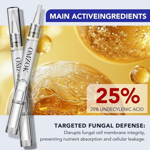 Toenail Fungus Pen - 25% Undecylenic Acid, Tea Tree Oil - Toenail Fungus Treatment Extra Strength for Toe Nail Repair Pen for Damaged Nails, Foot Fungal Nail Treatment for Fungi Funginail - 5pcs in Saudi Arabia