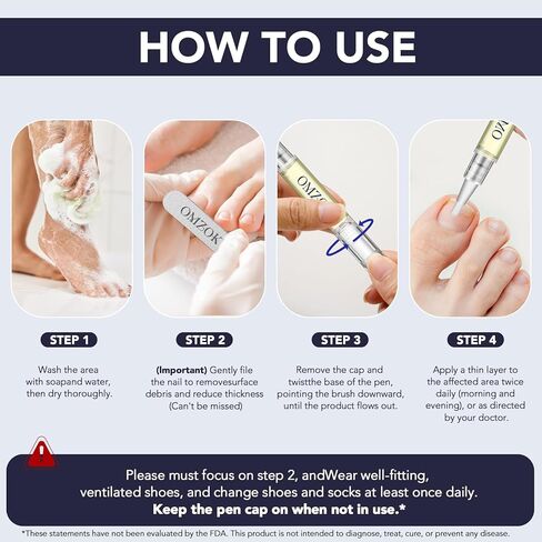 Toenail Fungus Pen - 25% Undecylenic Acid, Tea Tree Oil - Toenail Fungus Treatment Extra Strength for Toe Nail Repair Pen for Damaged Nails, Foot Fungal Nail Treatment for Fungi Funginail - 5pcs in Saudi Arabia