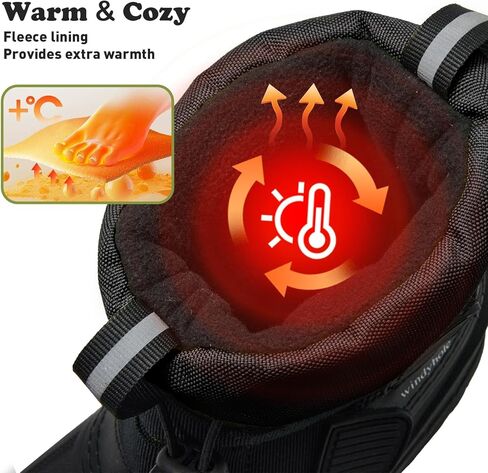 Boys Girls Waterproof Winter Warm Snow Boots Durable Anti-Slip Kids Winter Boots in Saudi Arabia