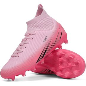Soccer Cleats for Mens Womens Turf Soccer Shoes Indoor Footall Cleats High Ankle TF AG FG Football Boots Wide Training Sneaker in Saudi Arabia