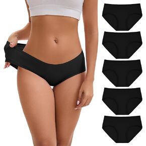 INNERSY Womens Underwear Cotton Hipster Panties Soft Breathable Ladies Briefs 5-Pack in Kuwait