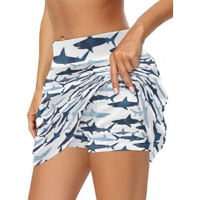 Tennis Skirts for Women High Waisted Athletic Golf Skorts Tummy Control Workout Skirt with Pockets XS-3XL in Saudi Arabia