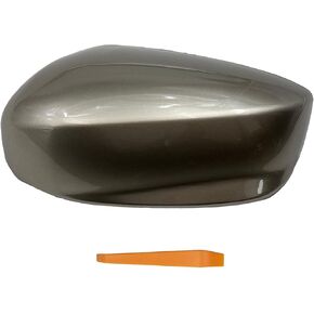 Passenger Right Side Mirror Cover Cap Compatible with Honda Accord 2008-2012 | Polished Metal Metallic (Code: NH737M) - Dark Gray | Direct Replacement Door Wing Mirror Housing in Kuwait