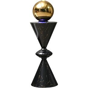 نافورة شلال داخلية، شلال أرضي مع ضوء LED ورذاذ، نافورة ديكور بنسيج رخامي حديث، مضخة هادئة لتزيين المياه في غرفة المعيشة والمكتب in Kuwait