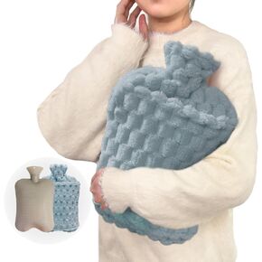 Hot Water Bottle with Softer Cover 3L Extra Large Hot Water Bag with Hand Pocket, Hot Cold Compress for Pain Relief, Hands Feet Warmer, Warming Bed in Saudi Arabia