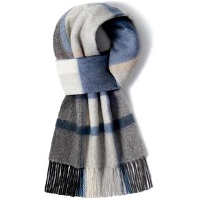 Cashmere Wool Scarf Soft Warm Thick Plaid Winter Scarf Unisex for Women and Men with Gift Box in Saudi Arabia