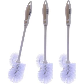 Toilet Bowl Brushes with Lip Beige, Multi Pack Toilet Brush Scrub Under Rim, Bathroom Cleaner Scrubber, Heavy Duty Bristles Scrub Brush (2) in Kuwait