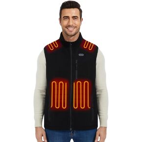 Professional Men's Fleece Heated Vest with 20000mAh Battery equipped with Flashlight in Saudi Arabia