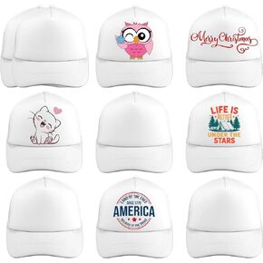 10 PCS Sublimation Blank Trucker Hat Set – Adjustable Mesh Snapback Baseball Cap for DIY Custom Designs in Saudi Arabia