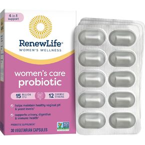 Renew Life Women's Probiotic Capsules, Supports pH Balance for Women, Vaginal, Urinary, Digestive and Immune Health, L. Rhamnosus GG, Dairy, Soy and Gluten-Free, 25 Billion CFU - 60 Ct in Saudi Arabia