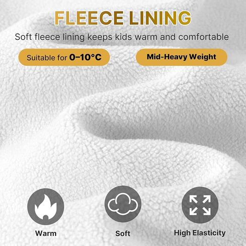 BIG ELEPHANT Boys Girls Fleece Lined Sweatpants, Winter Warm Soft Cotton Elastic Waist Kids Jogger Pants with Pockets in Saudi Arabia