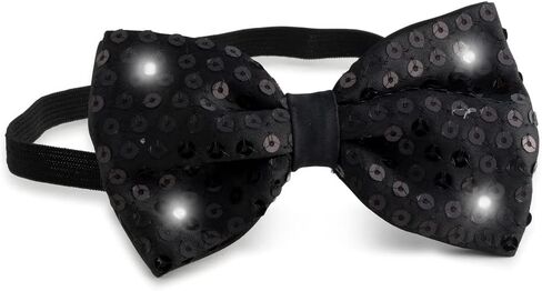 Dress Up America Bowtie with Flashing LED Lights - Costume Sequin Tie - One Size Fits Most in Saudi Arabia