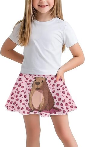 Skorts for Girls Tennis Athletic Skirts Kids Flowy Skort with Pocket 2 in 1 Skirt with Built-in Shorts 5-14 Y in Saudi Arabia