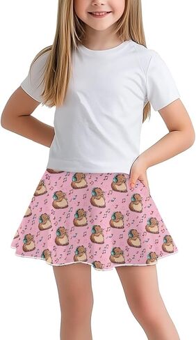 Skorts for Girls Tennis Athletic Skirts Kids Flowy Skort with Pocket 2 in 1 Skirt with Built-in Shorts 5-14 Y in Saudi Arabia
