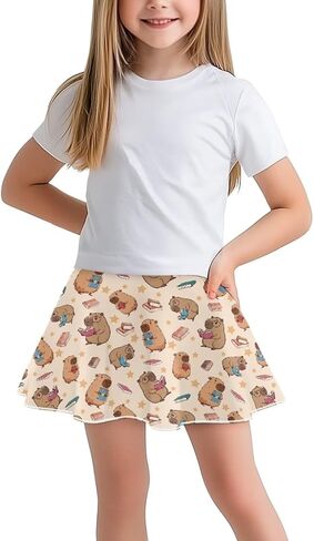 Skorts for Girls Tennis Athletic Skirts Kids Flowy Skort with Pocket 2 in 1 Skirt with Built-in Shorts 5-14 Y in Saudi Arabia
