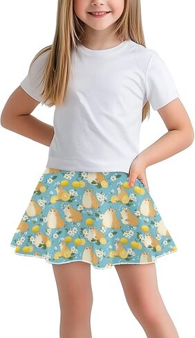 Skorts for Girls Tennis Athletic Skirts Kids Flowy Skort with Pocket 2 in 1 Skirt with Built-in Shorts 5-14 Y in Saudi Arabia