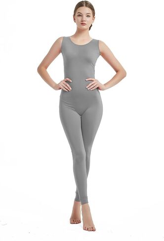 Full Bodysuit Womens Sleeveless One Piece Jumpsuit Spandex Zentai Unitard in Saudi Arabia