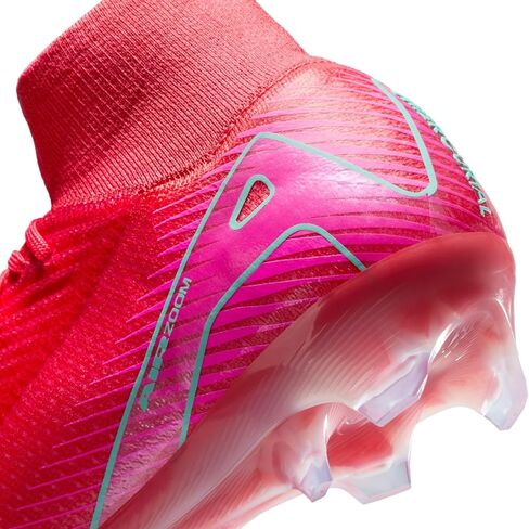 حذاء كرة القدم Mercurial Superfly 10 Elite FG عالي الجودة من نايكي (FQ1454-800، Ember Glow/Aurora Green) مقاس 10 in Kuwait