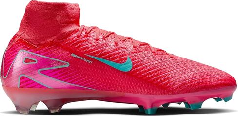 حذاء كرة القدم Mercurial Superfly 10 Elite FG عالي الجودة من نايكي (FQ1454-800، Ember Glow/Aurora Green) مقاس 10 in Kuwait